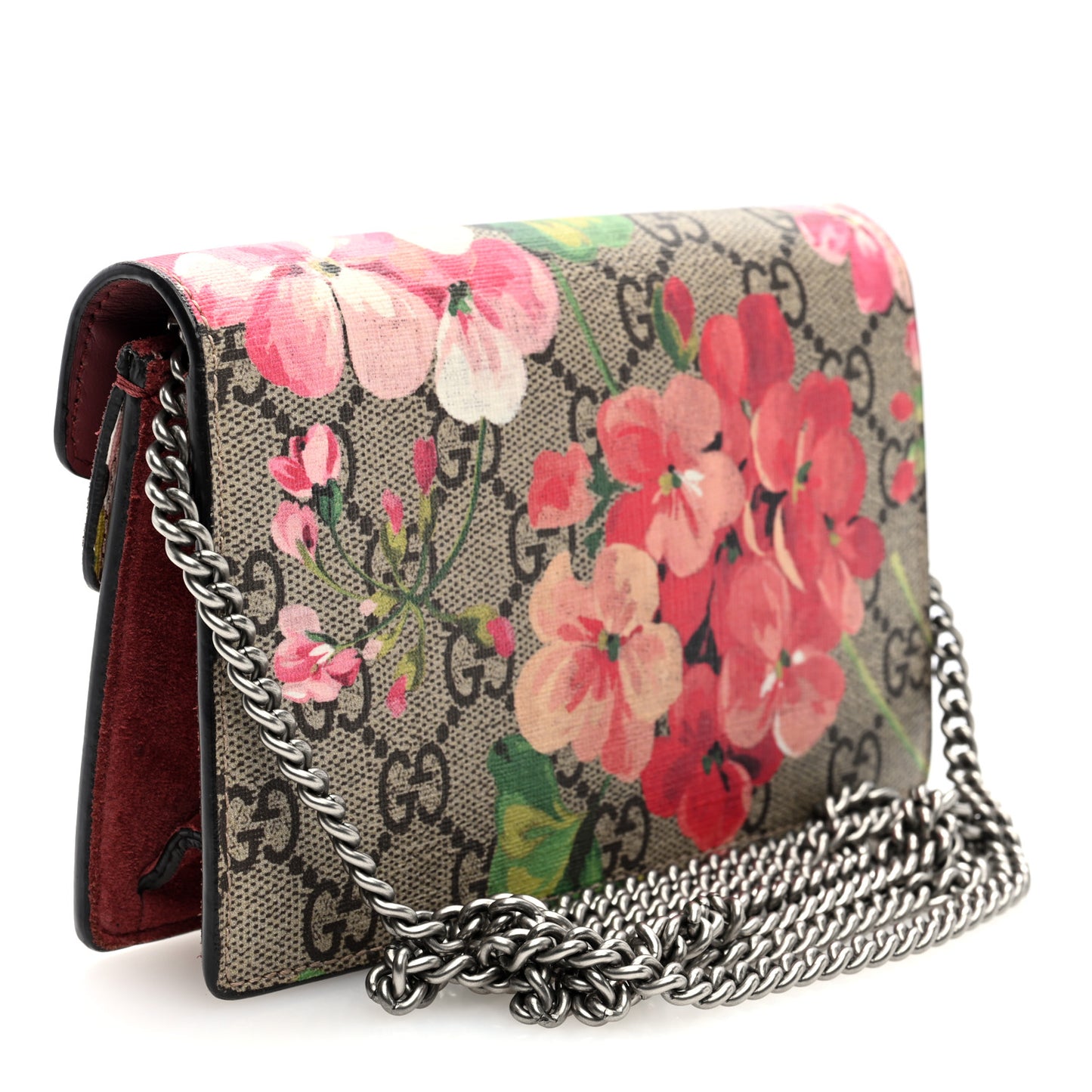 GG Supreme Monogram Blooms Super Mini Dionysus Shoulder Bag Beige Multicolor Dry Rose