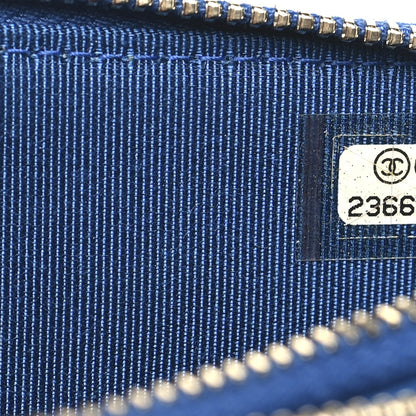 Chanel Lambskin Quilted Small Clutch With Chain Blue 8 of 11