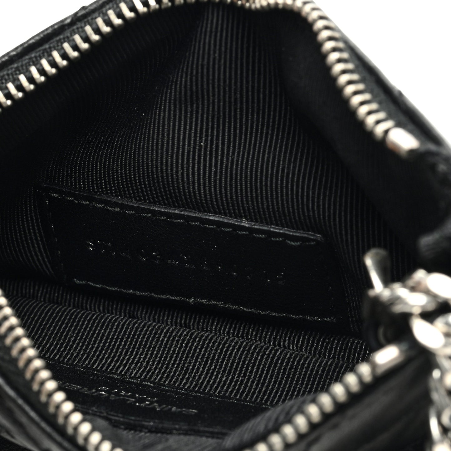 Calfskin Monogram Small Fringe Key Pouch Black
