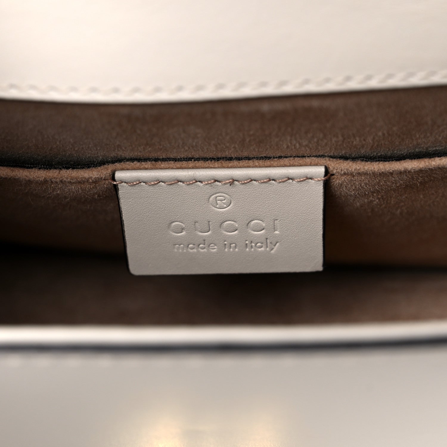 Gucci Calfskin Mini Sylvie Chain Shoulder Bag White 6 of 10