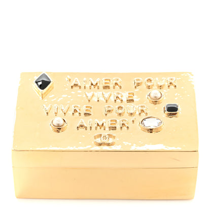 Chanel Metal Aimer Pour Vivre Jewelry Box Gold 5 of 8