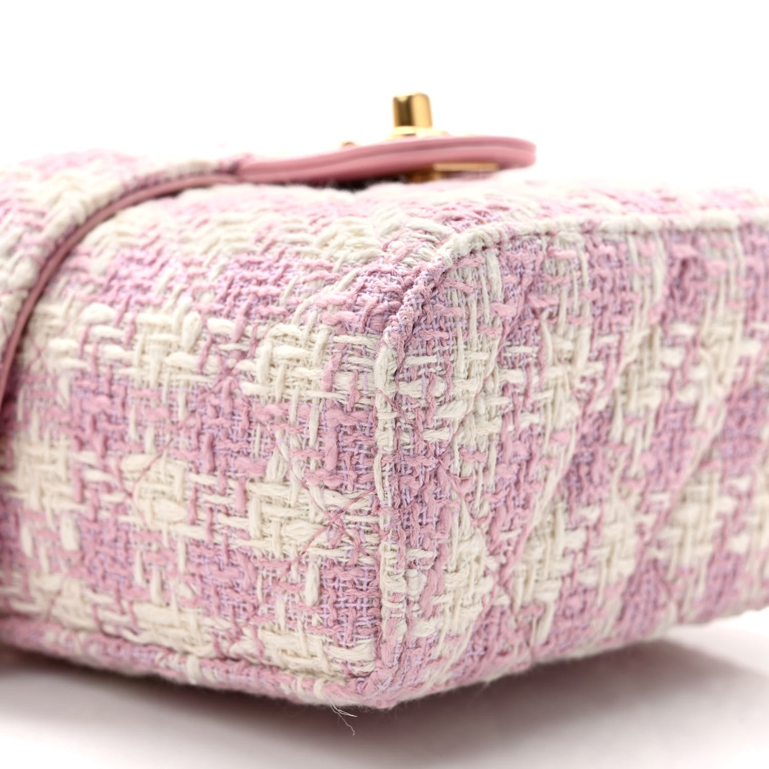 Chanel Tweed Handle Crush Small Vanity Case Pink Ecru 8 of 10