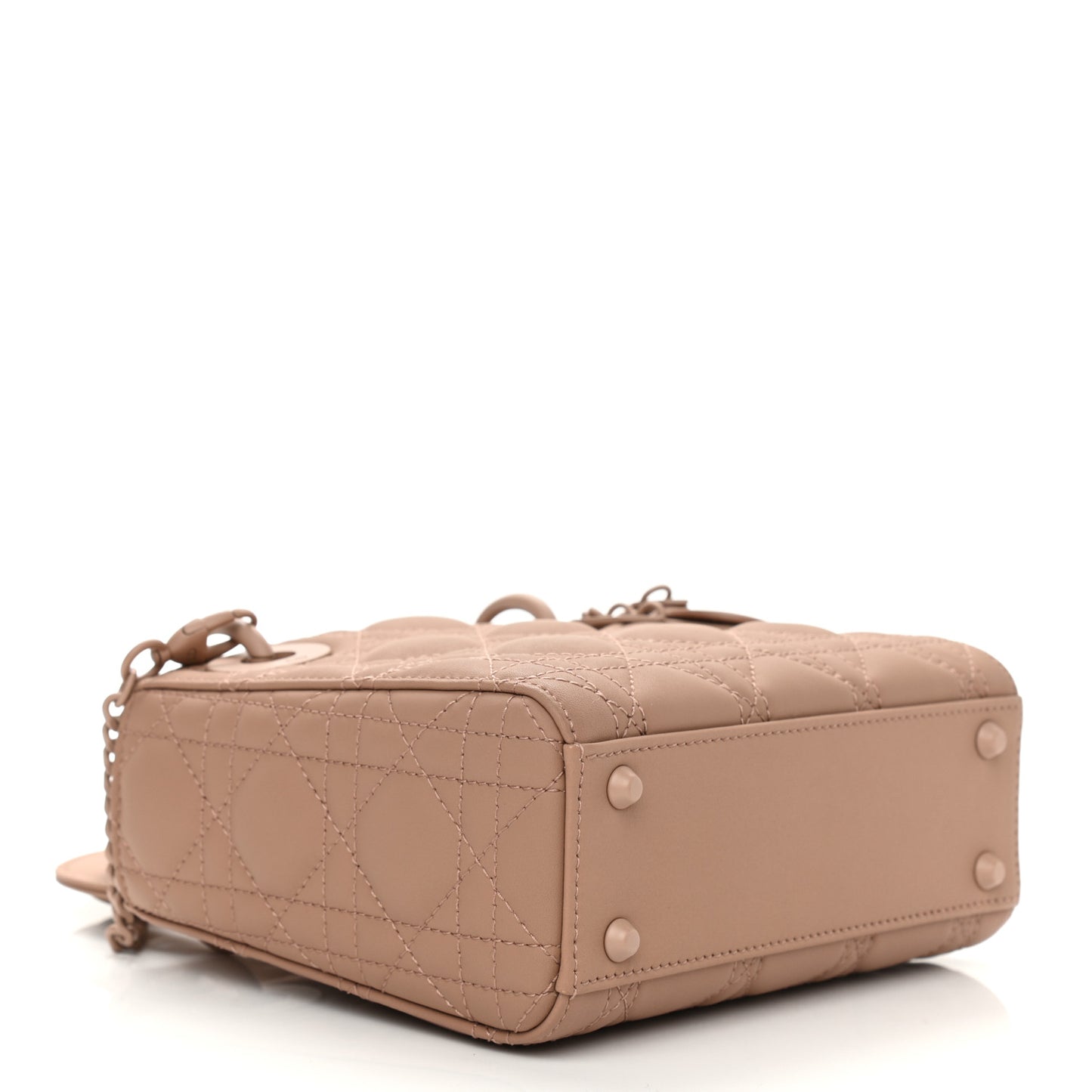 Ultra Matte Calfskin Cannage Mini Lady Dior Light Beige