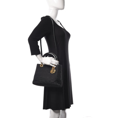 Christian Dior Nylon Cannage Medium Lady Dior Black 3 of 13