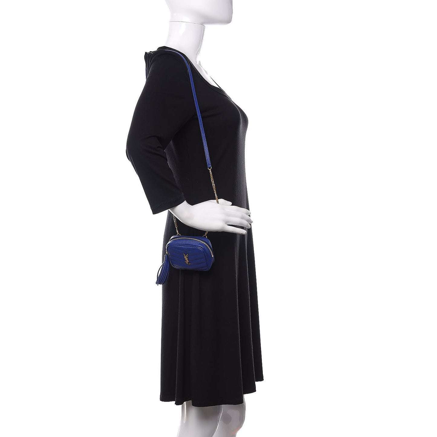 Grain De Poudre Matelasse Monogram Baby Lou Camera Bag Sapphire Blue