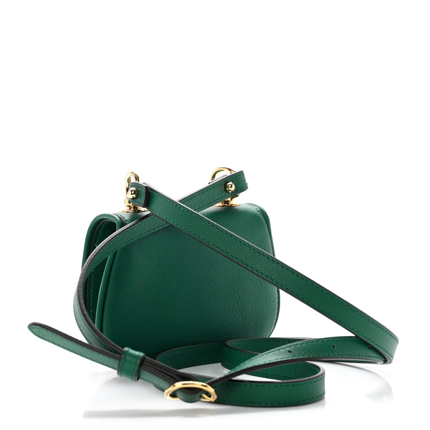 Roxy Calfskin Blondie Card Case Wallet with Strap Emerald