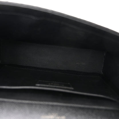 Saint Laurent Grain De Poudre Textured Mixed Matelasse Triquilt Medium Monogram Monochrome Satchel Black 5 of 10