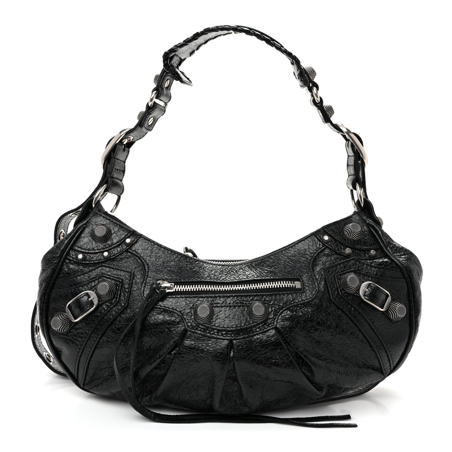 Agneau Arena Small Le Cagole Shoulder Bag Black