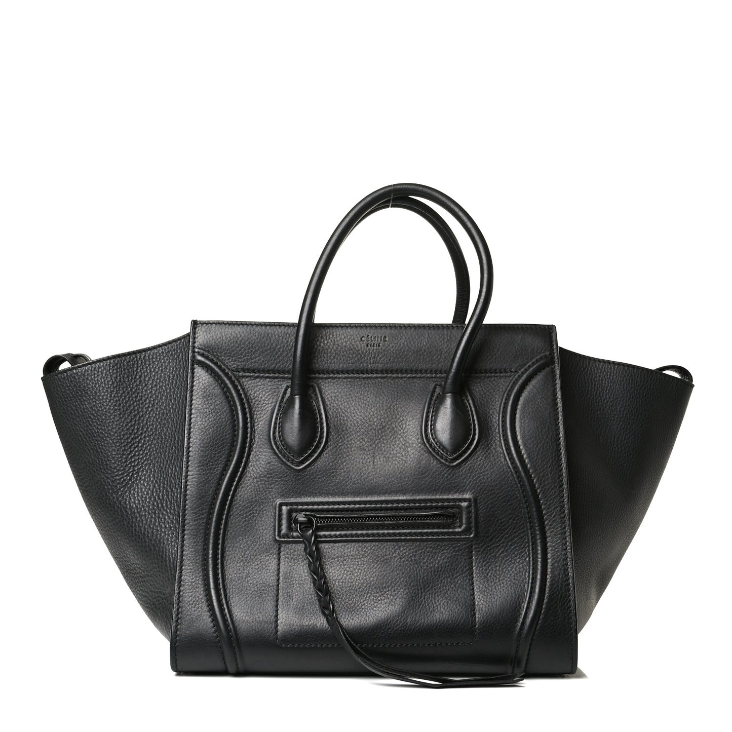 Supple Calfskin Medium Phantom Luggage Black