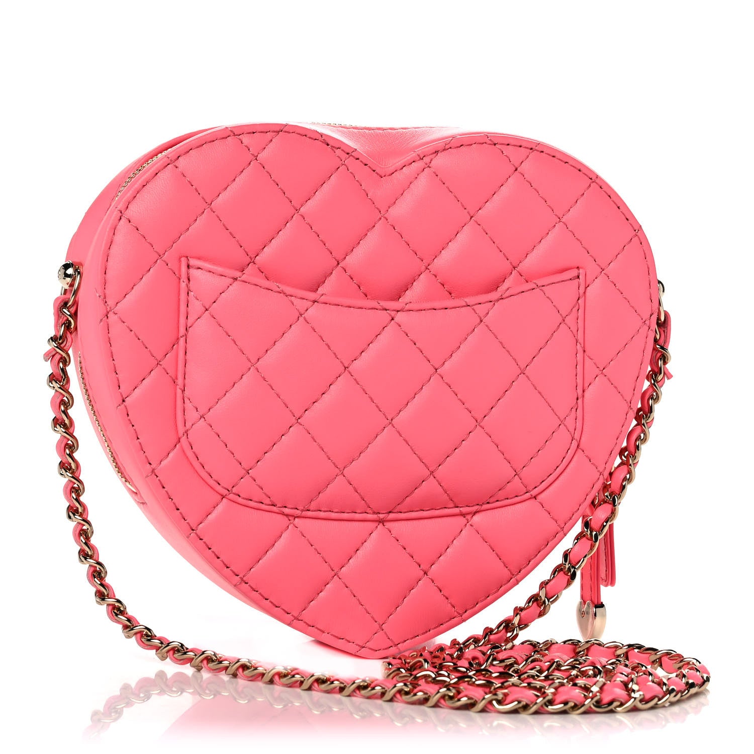Chanel Lambskin Quilted CC In Love Heart Bag Pink 3 of 11
