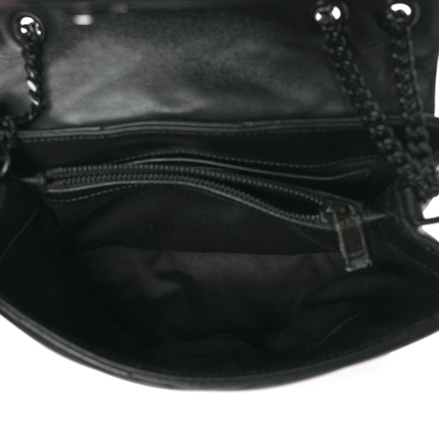 Saint Laurent Calfskin Y Quilted Monogram Monochrome Toy Loulou Crossbody Bag Black 5 of 10