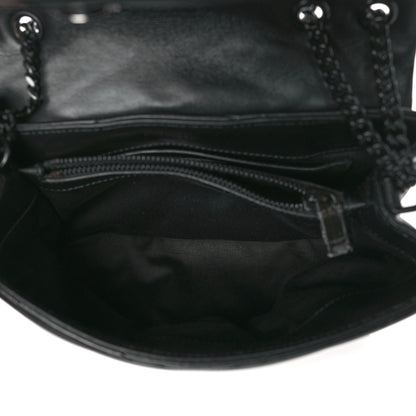 Saint Laurent Calfskin Y Quilted Monogram Monochrome Toy Loulou Crossbody Bag Black 5 of 10
