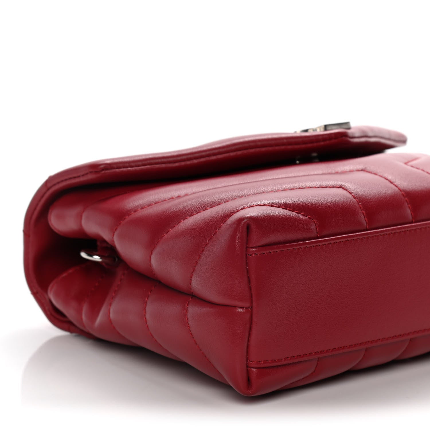 Saint Laurent Calfskin Y Quilted Monogram Toy Loulou Crossbody Bag New Lipstick 8 of 11