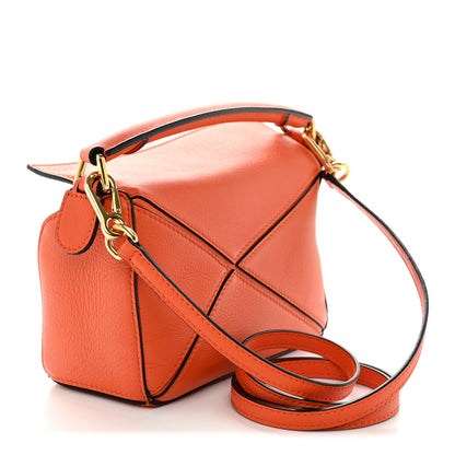 Loewe Calfskin Mini Puzzle Bag Orange 3 of 11