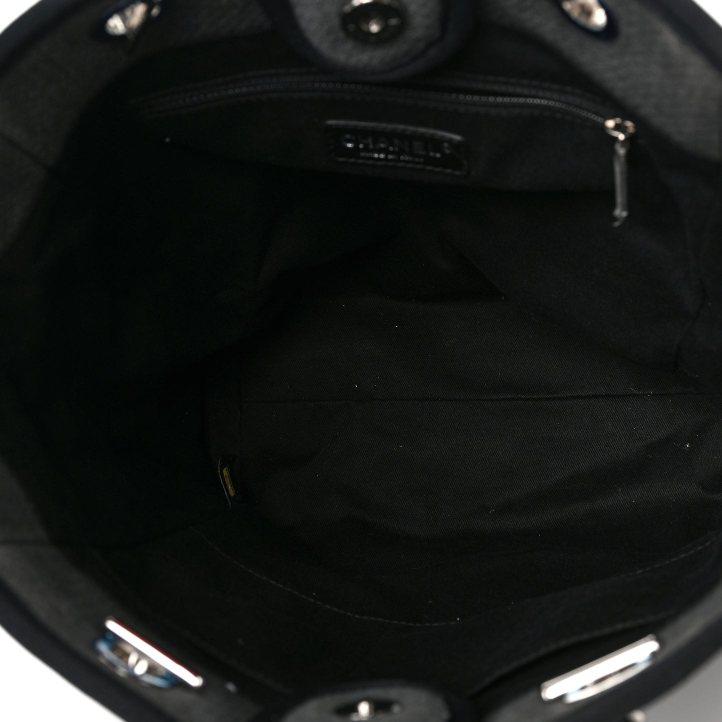 Canvas Mini Deauville Tote Dark Grey