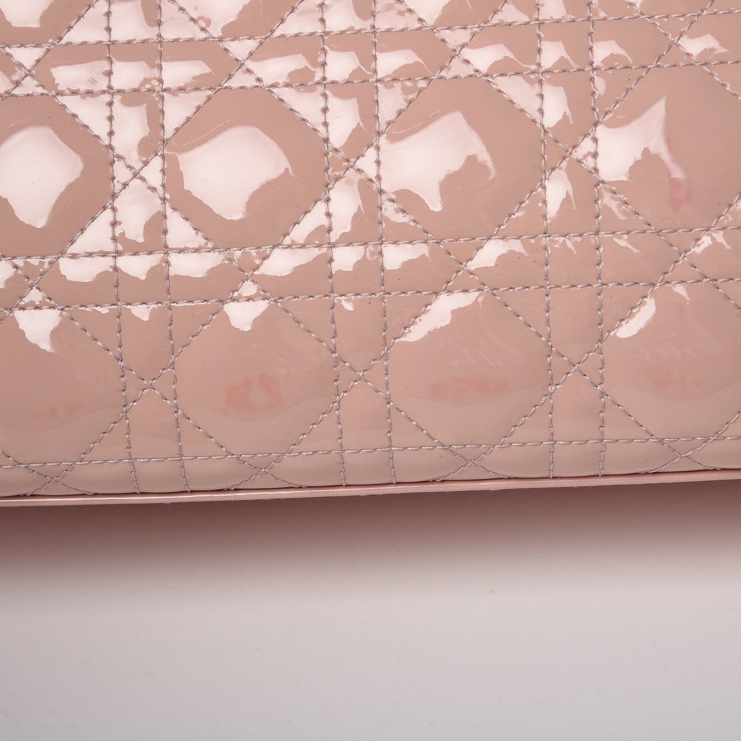 Patent Cannage Large Lady Dior Light Pink