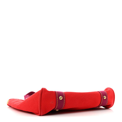 Louis Vuitton Toile Antigua Cabas MM Red Pink 4 of 10