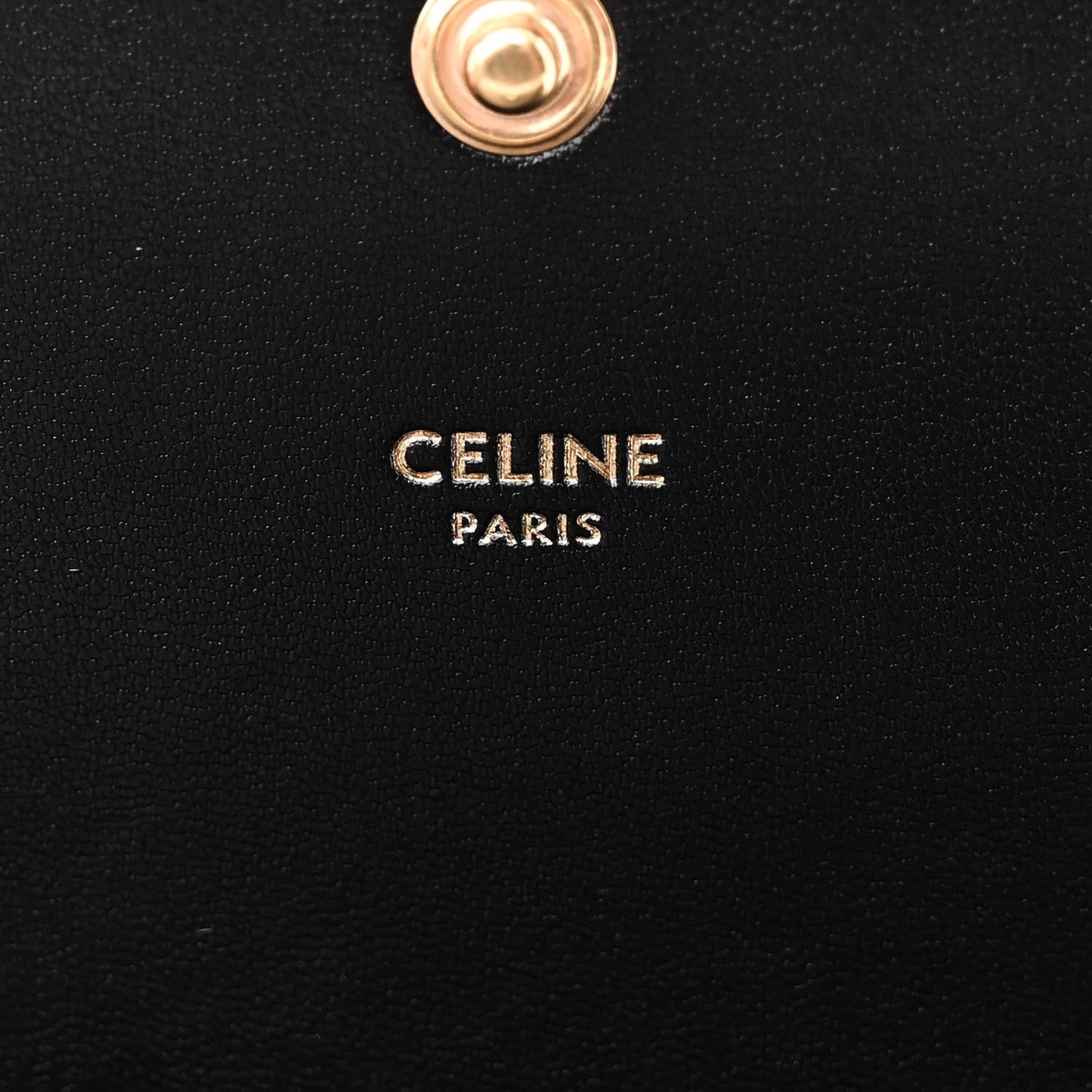 Shiny Calfskin Triomphe Chain Shoulder Bag Black