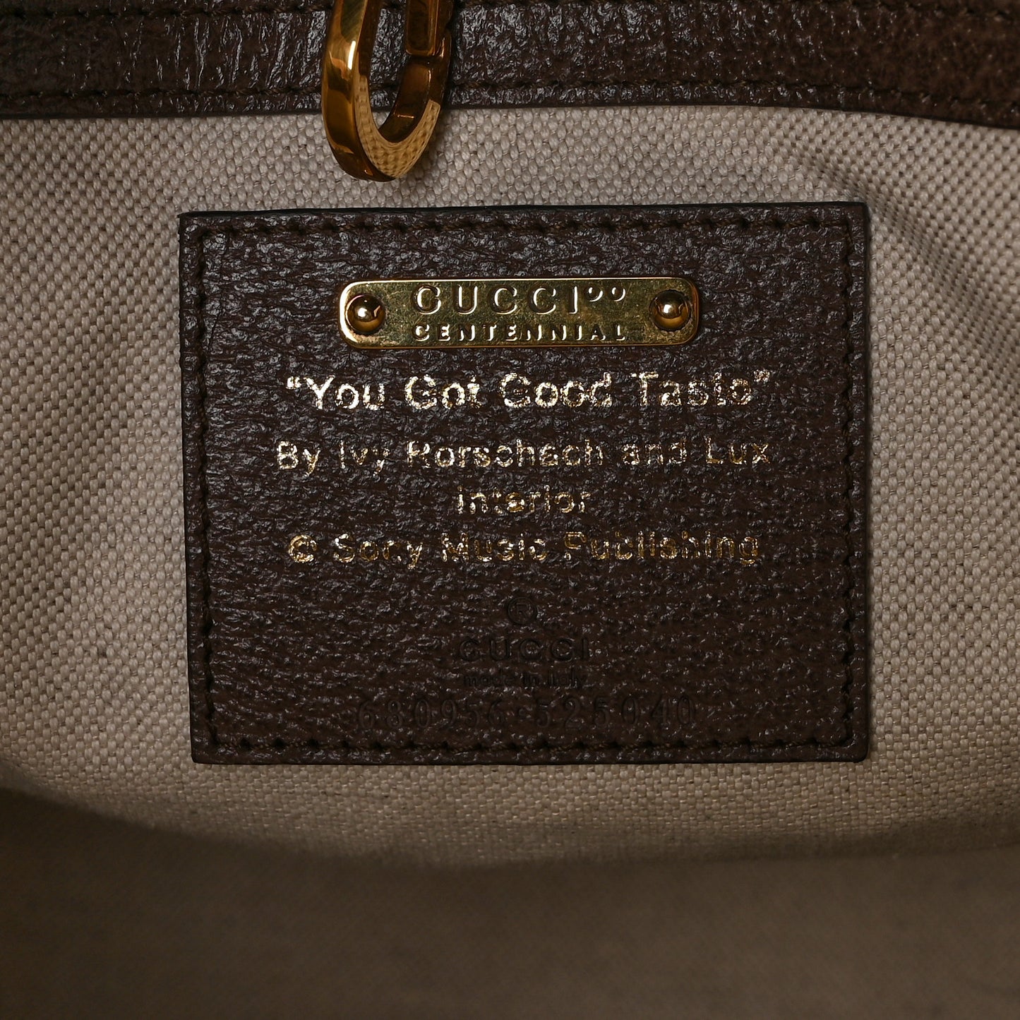 Textured Dollar Calfskin Gucci 100 Small Tote Bag New Acero Multicolor