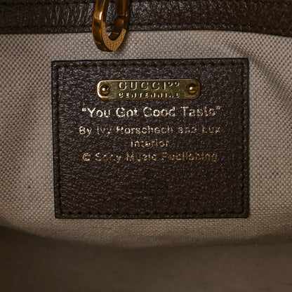 Gucci Textured Dollar Calfskin Gucci 100 Small Tote Bag New Acero Multicolor 5 of 7