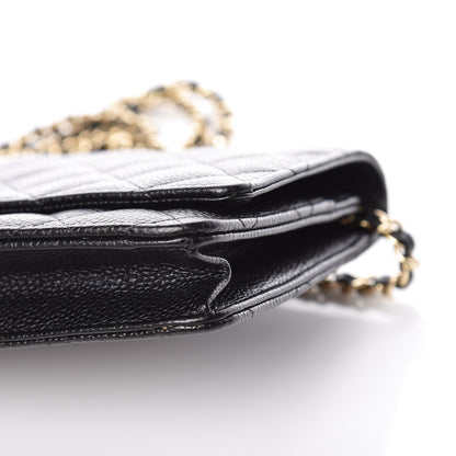 Chanel Caviar Quilted Wallet On Chain WOC Black 6 of 12