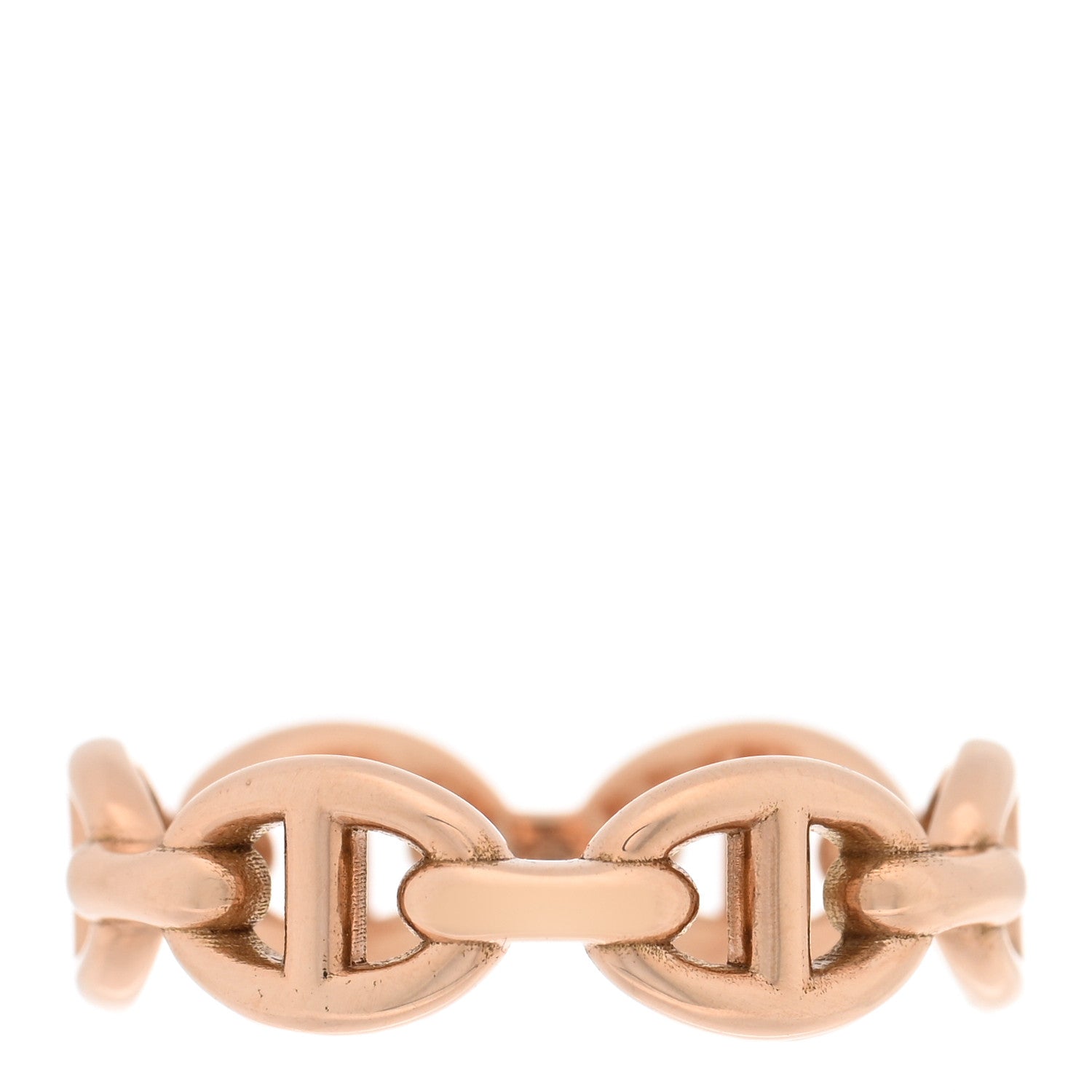 Hermes 18K Rose Gold PM Chaine d'Ancre Enchainee Ring 51 5.75 3 of 5