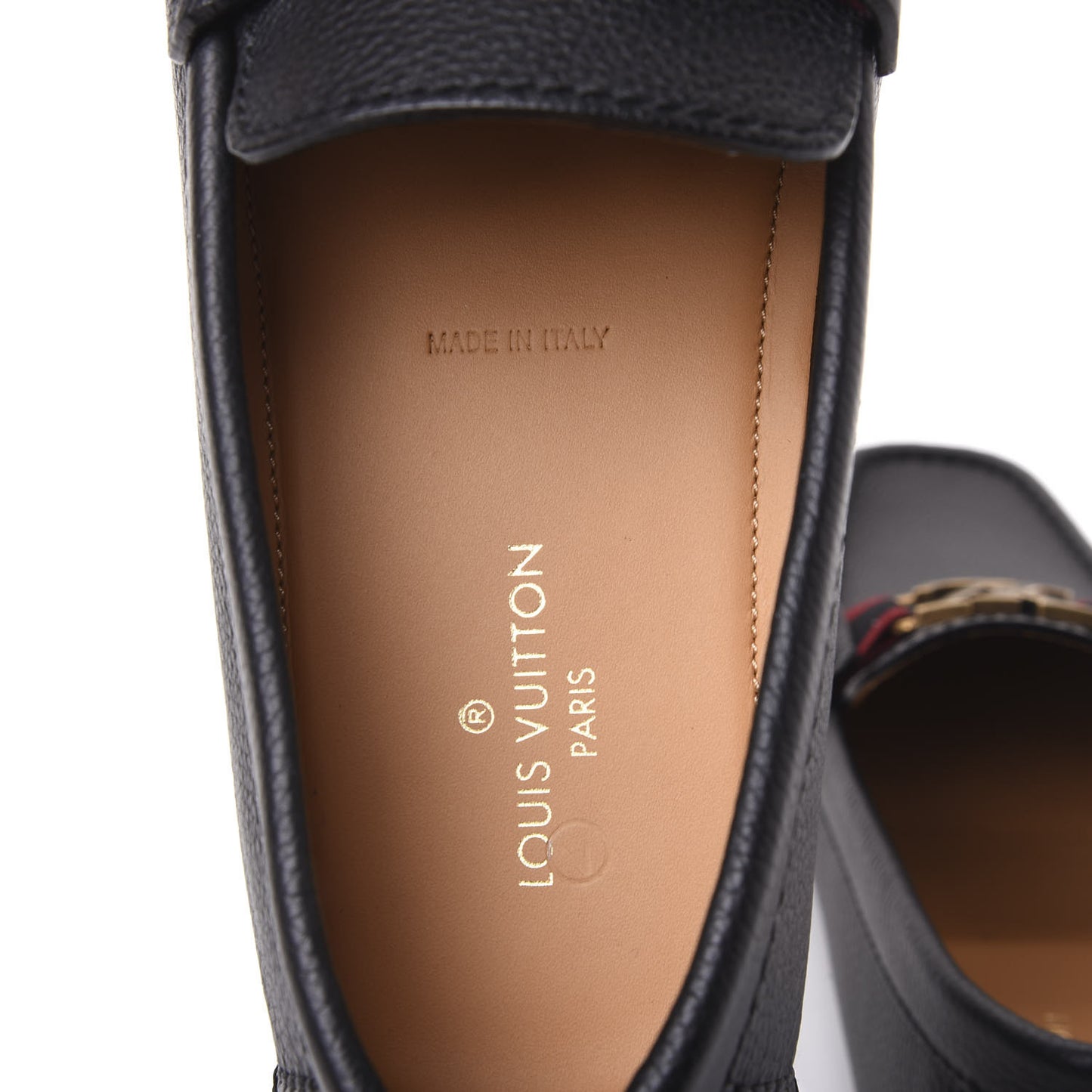 Grained Calfskin Monte Carlo Car Shoe Moccasin Loafers 5 Black