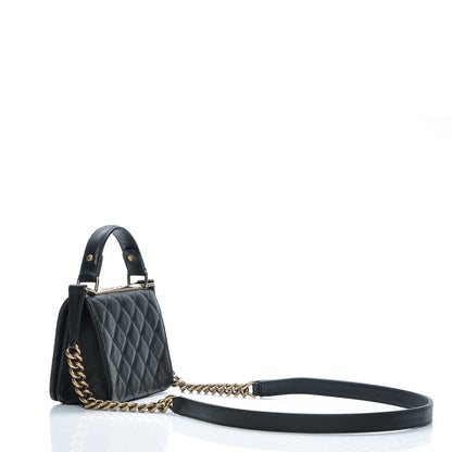 Chanel Metallic Goatskin Quilted Small Rita Top Handle Flap Green 2 of 7