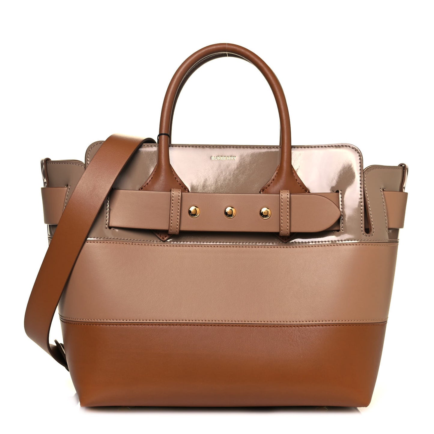 Soft Grain Calfskin Patent Small Belt Bag Soft Fawn Biscuit