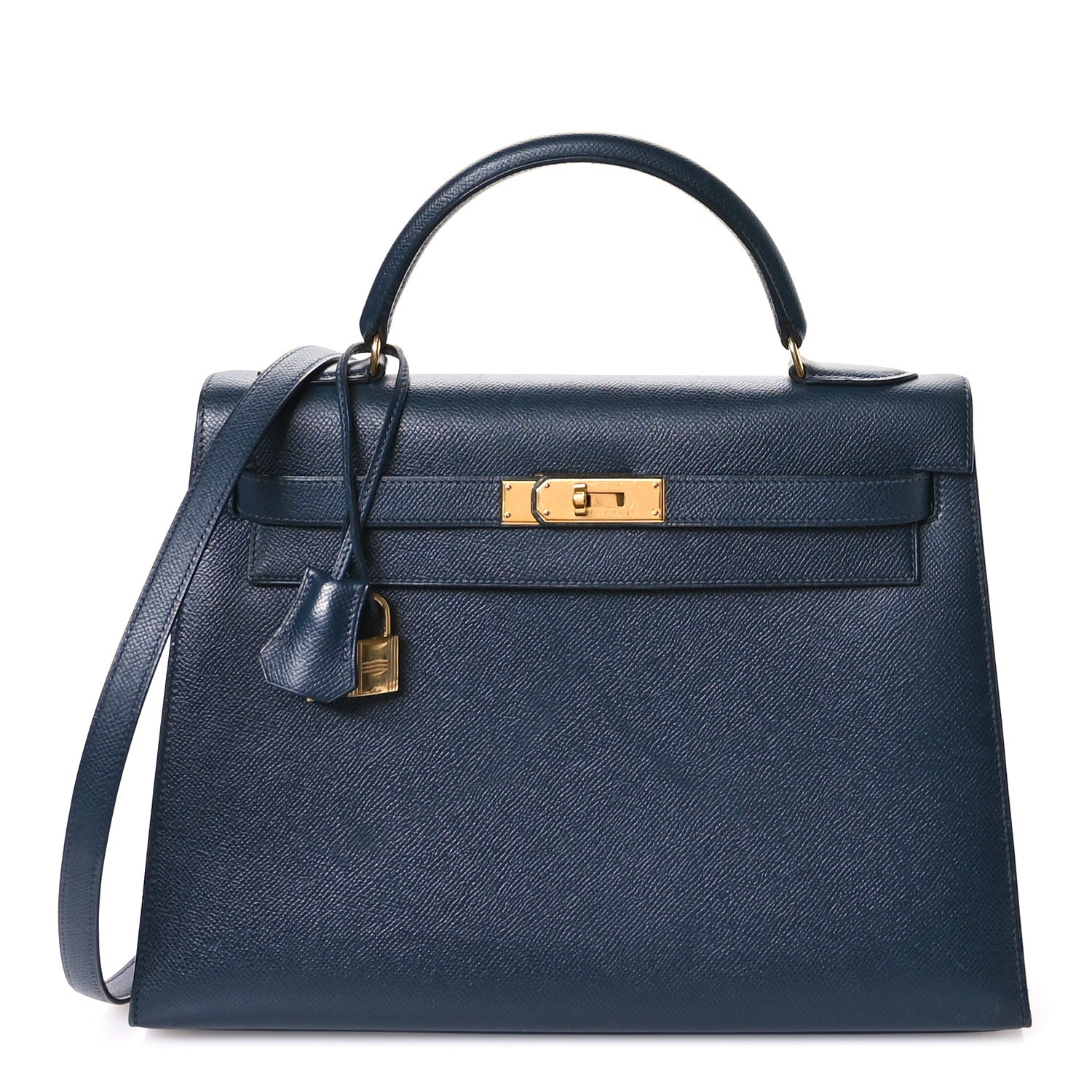 Hermes Courchevel Kelly Sellier 32 Bleu Indigo 1 of 14