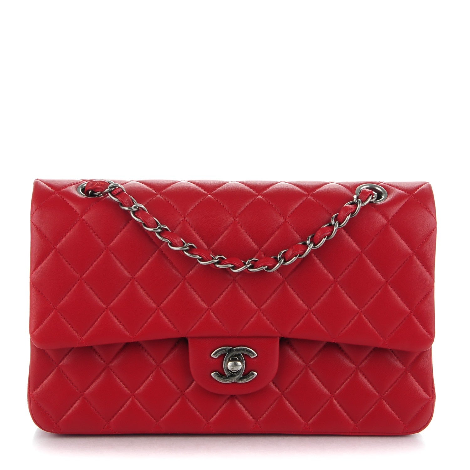 Chanel Lambskin Quilted Medium Double Flap Red 1 of 9