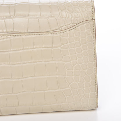 Hermes Matte Alligator Constance Wallet Beton 12 of 14