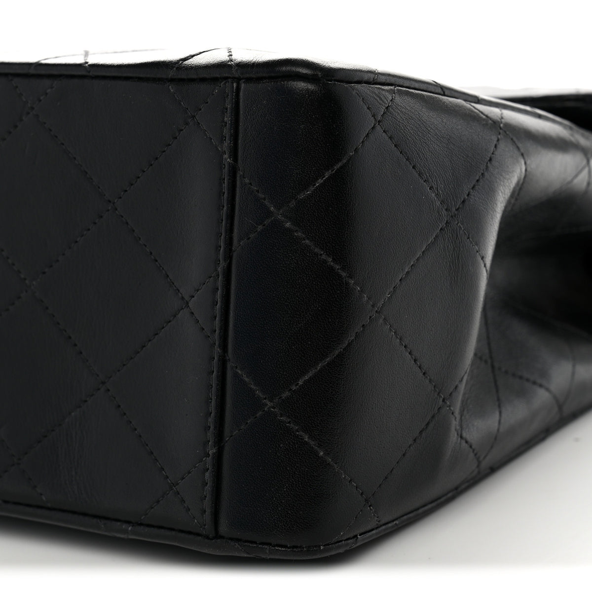 Lambskin Quilted XL Jumbo Single Flap Black