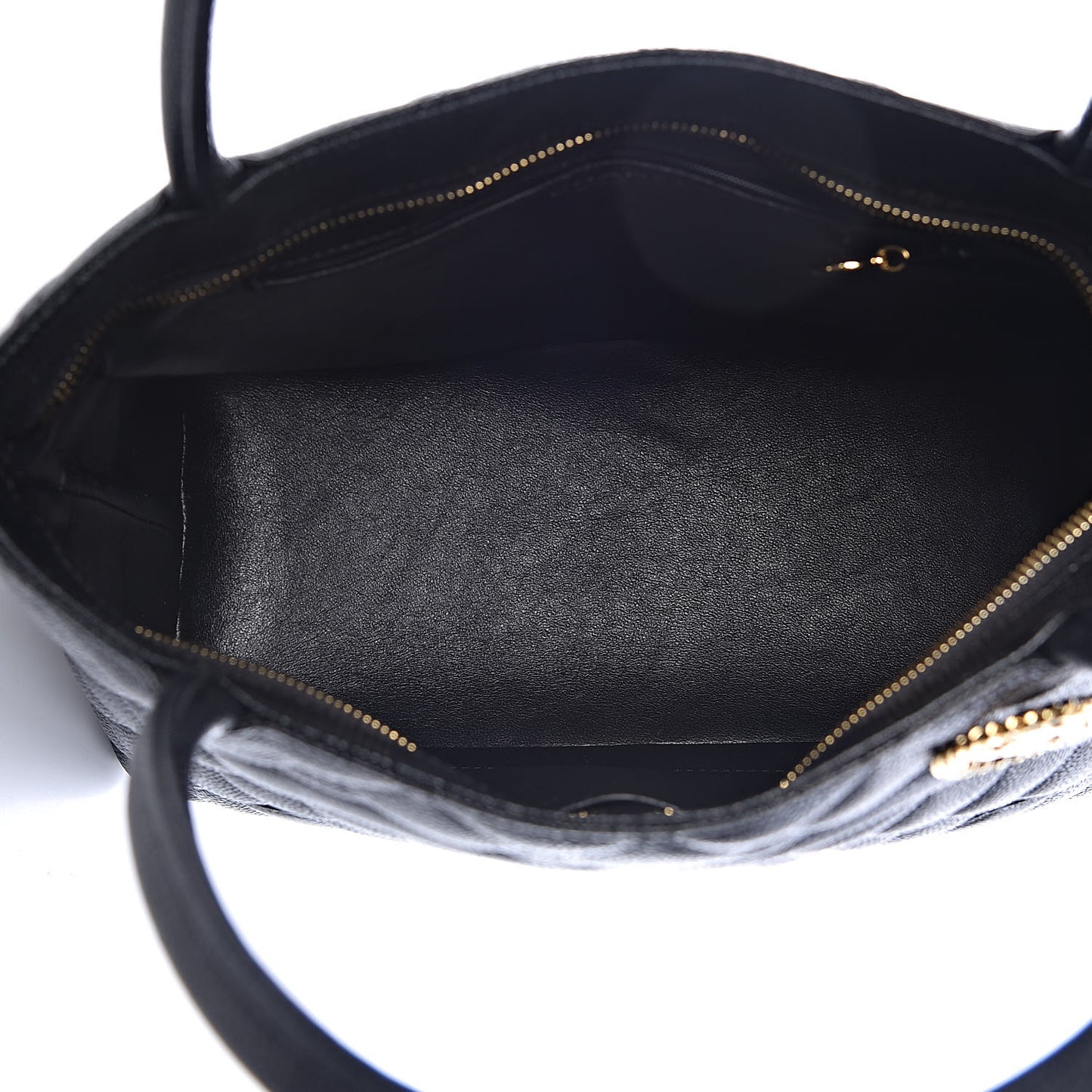 Caviar Quilted Medallion Tote Black