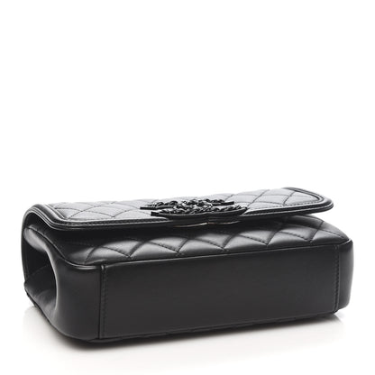 Chanel Lambskin Quilted Small CC Filigree Flap Black 4 of 11
