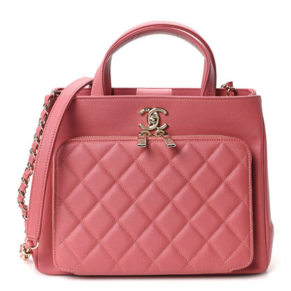 Chanel Caviar Quilted Small Business Affinity Shopping Bag Pink 1 of 10