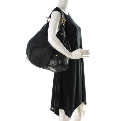 Gucci Monogram Large Jockey Hobo Black 2 of 8