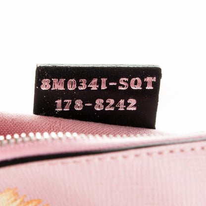 Fendi Vitello Elite Century Hypnoteyes Studded Zip Pouch Bubblegum Multicolor 7 of 7