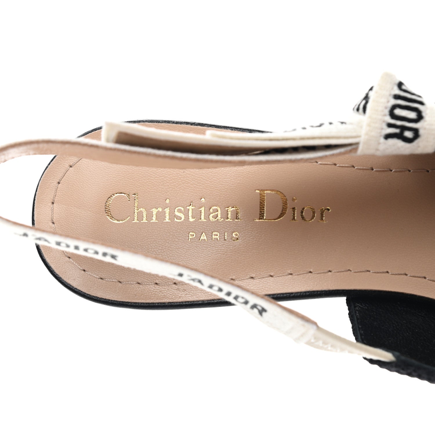 Christian Dior Technical Canvas Ribbon J Adior Slingback 65mm Pumps 37 Black 7 of 8
