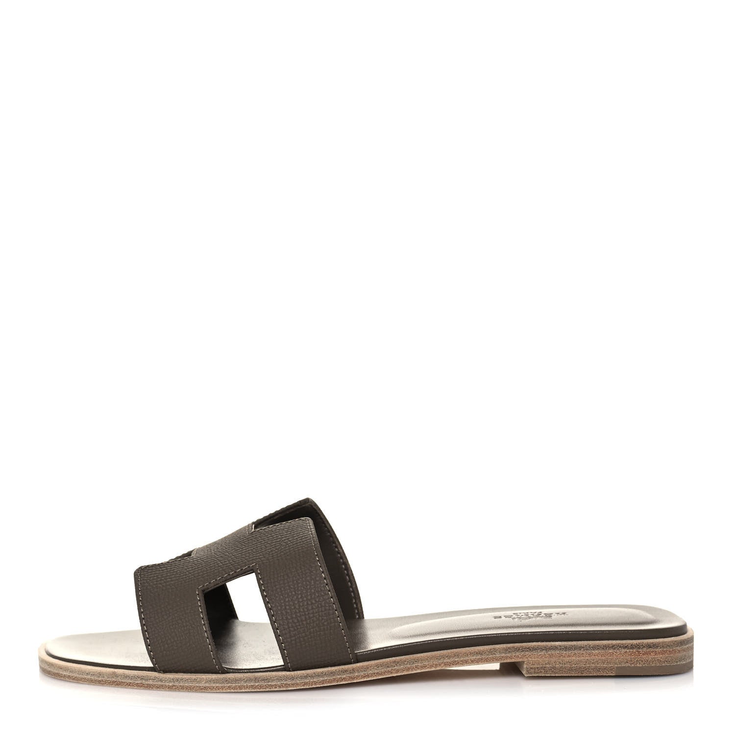 Hermes Epsom Oran Sandals 39 Etoupe 1 of 8