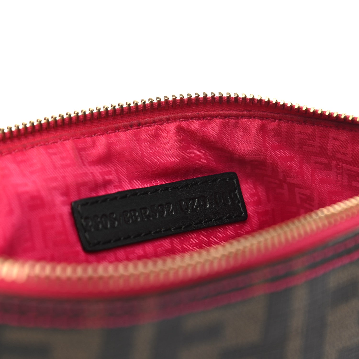 Fendi Zucca Spalmati Pochette Tobacco Fragola 6 of 6