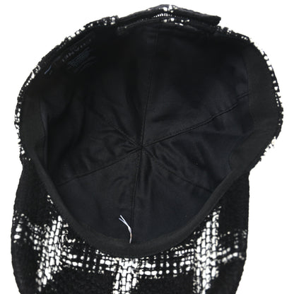 Chanel Tweed CC Cap Hat S Black White 6 of 8