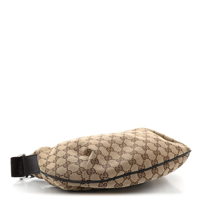 Gucci Monogram Medium Half Moon Hobo Dark Brown 4 of 10