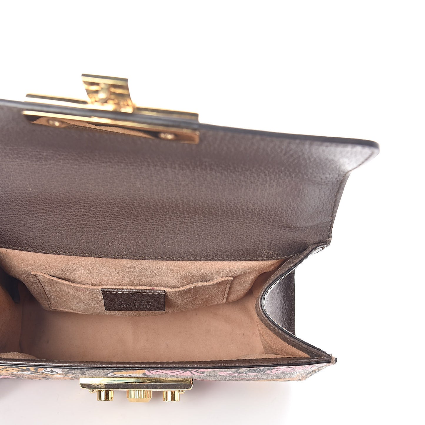 GG Supreme Monogram Bengal Small Padlock Shoulder Bag Beige Pink