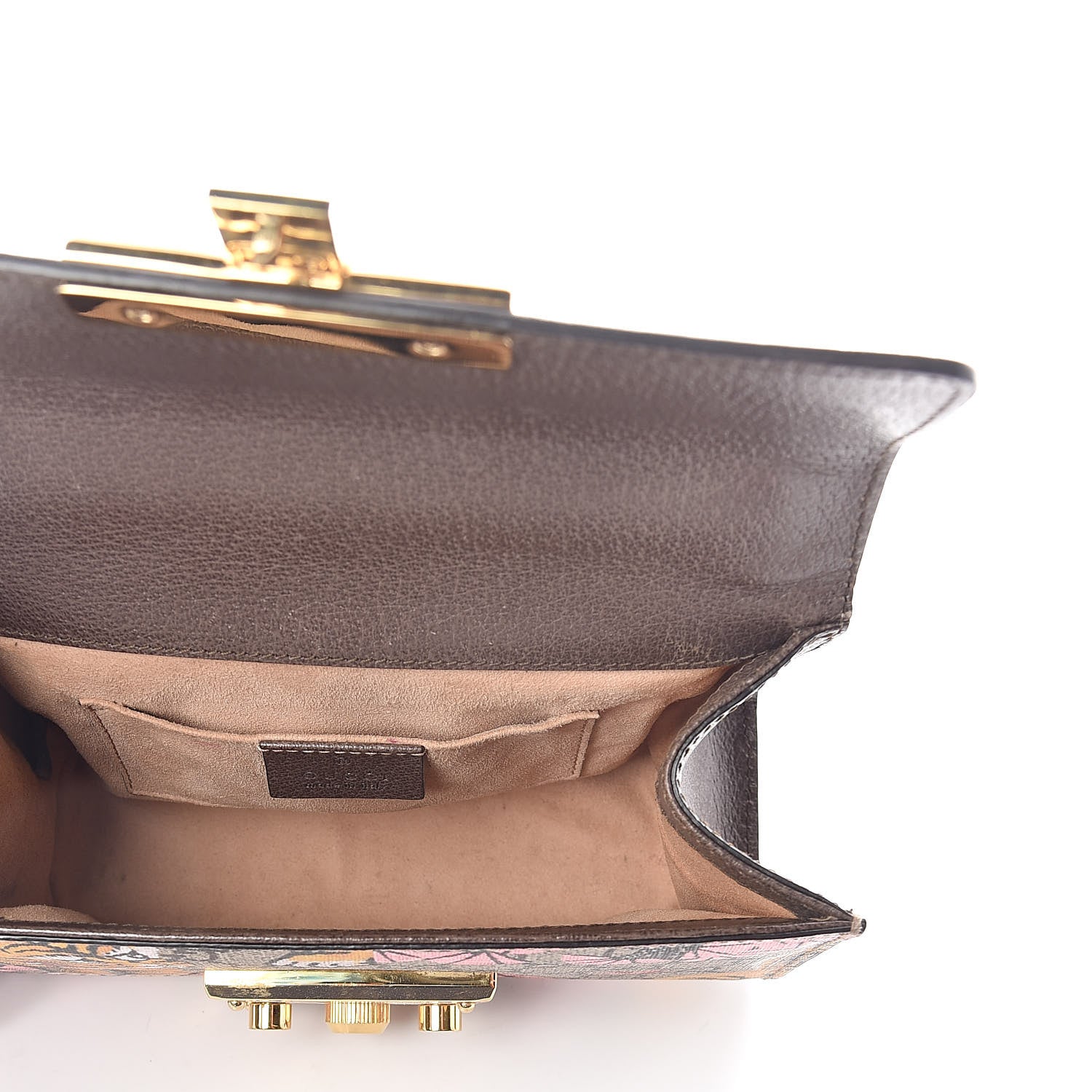 Gucci GG Supreme Monogram Bengal Small Padlock Shoulder Bag Beige Pink 5 of 9