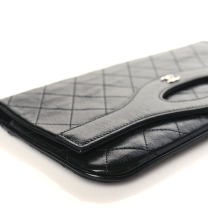 Chanel Shiny Crumpled Calfskin Large 31 Pouch Black 8 of 9