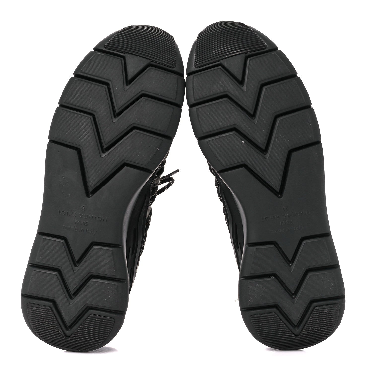 Louis Vuitton Denim Rubber Monogram Tie Dye Mens Fastlane Low Sneakers 9 Black 5 of 10