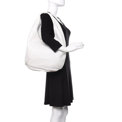Bottega Veneta Cervo Deerskin Large Hobo White 2 of 10