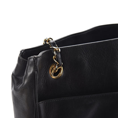 Chanel Lambskin Quilted Shopping Tote Black 9 of 15