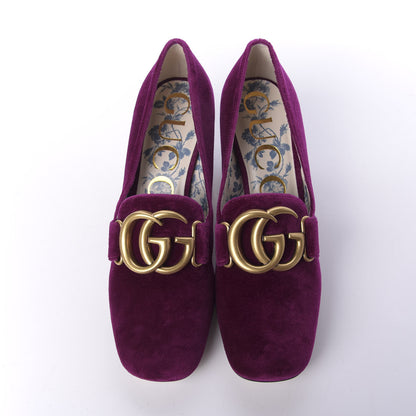 Gucci Softy Velvet GG Victoire 55mm Loafer Pumps 35 Fucsia 5 of 10